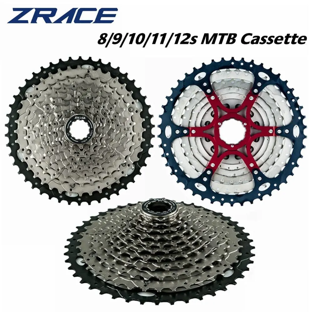 ZRACE Bicycle Cassette 8 9 10 11 12 Speed MTB bike freewheel 11-42T / 11-46T / 11-50T/11-52T for ALIVIO / DEORE / SLX / XT