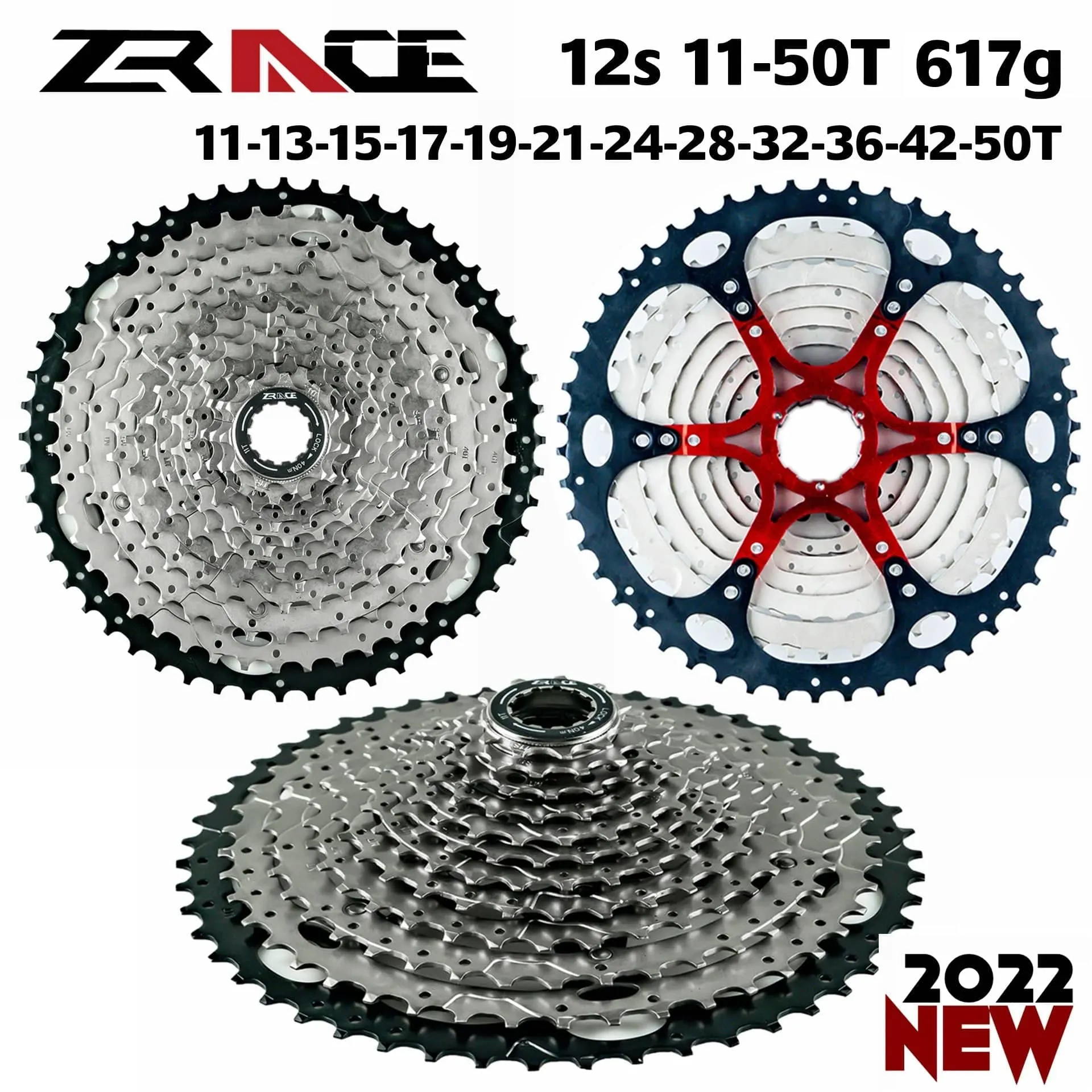 ZRACE Bicycle Cassette 8 9 10 11 12 Speed MTB bike freewheel 11-42T / 11-46T / 11-50T/11-52T for ALIVIO / DEORE / SLX / XT